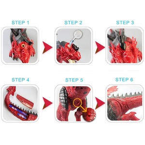 Ferngesteuerte Dinosaurier-Figuren RC Laufender Dinosaurier in Großer Größe mit Brüllgeräusch Sprühfunktion Leuchtende Augen für Geburtstagsgeschenke - Product Image 5