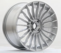 Jantes en alliage multi-rayons 15 pouces argent/noir pour voiture, fabriquées en Chine, en stock usine