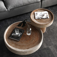 Table basse Chazi Feng en bois massif, style moderne et minimaliste, en racine de bois sculptée, pour salon, design naturel, sans assemblage