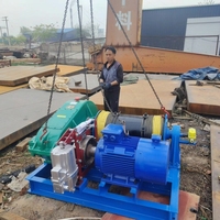 Treuil de levage électrique hydraulique robuste de 50 tonnes pour grues, avec câble en acier et hauteur de levage de 12 m, fourni par l'usine chinoise