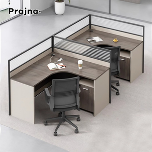 Nhân viên văn phòng Màn hình phân vùng văn phòng đồ nội thất kết hợp của 1/2/4/6 người máy tính bằng gỗ bàn kết hợp bàn và ghế - Product Image 5