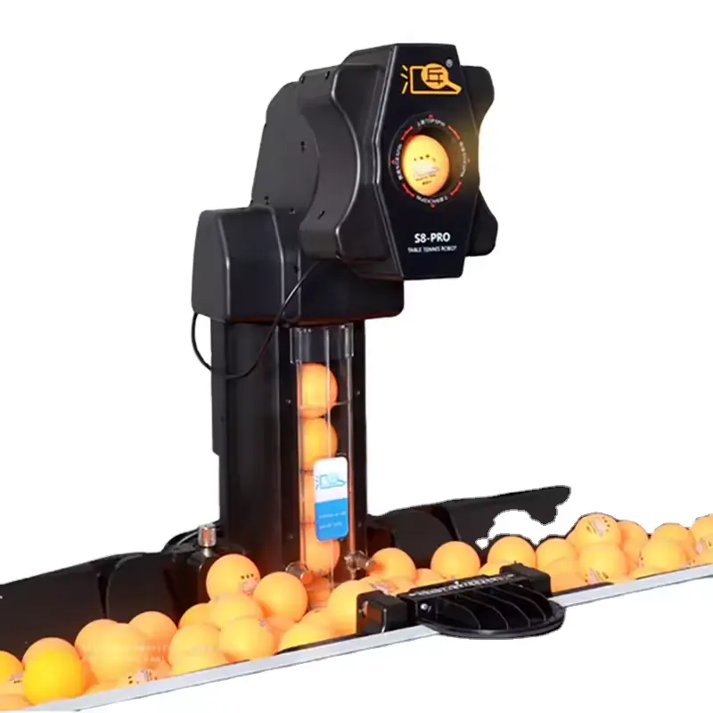 Huipang S8-PRO Máquina de treino de pingue-pongue totalmente automática e programável para serviço de tênis de mesa profissional