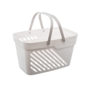Panier de bain avec poignée, panier de rangement rectangulaire pour salle de bain, dortoir d'étudiant - Product Image 1