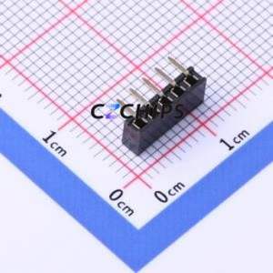 PM200-1-05-W-4.3 Pin Socket Bent Lead Through Hole,P=2mm Connector 1x5P 2mm Square Hole Right Angle Insert - Product Image 2