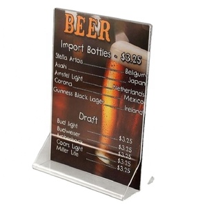 A5 kích thước tùy chỉnh Acrylic <span class=keywords><strong>menu</strong></span> Áp phích hiển thị giá chủ - Product Image 1