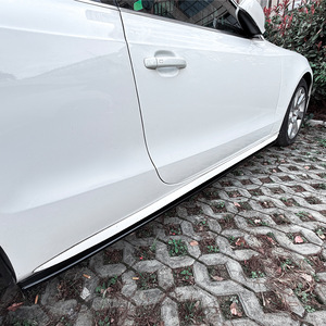 Audi A5 8T Coupe Side Skirts ABS Piano Black Carbon Fiber Texture 2007-2016 - Product Image 2