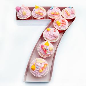 Plateau à charcuterie robuste en papier mâché de 15 pouces, plateau en carton remplissable en forme de chiffres, boîte à cupcakes - Product Image 5