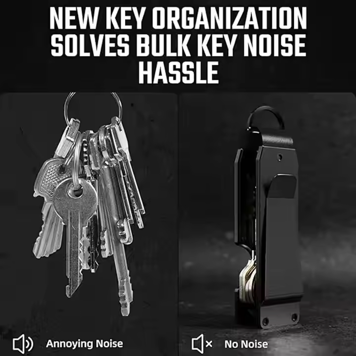 Aluminum Alloy Slim Key Organizer — Кілттеріңізді ретке келтіріңіз!