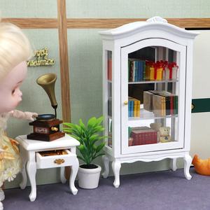 Modèle de meubles de maison de poupée miniature en bois Ob11 1:12 Jouet éducatif fait à la main Armoire à <span class=keywords><strong>vin</strong></span> - Product Image 5