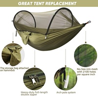 Hamac de camping ultra-léger pour le voyage Hamac en filet respirant à séchage rapide Parachute Nylon pour la randonnée en plein air