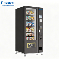 Máquina Expendedora LERKE con Descuentos, Combo de Refrescos, Snacks y Bebidas, Máquina Expendedora de Cola con Pago con Tarjeta de Crédito/Monedas