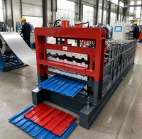 Machine de formage à rouleaux à trois couches 3 en 1 pour toitures IBR, ondulées et trapézoïdales