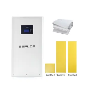 Seplos Mason Stand-UP48V 280Ah battery case with wheels HD LCD display built in smart 48V RS485 200A BMS Lifepo4 metal diy box