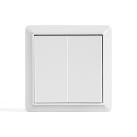 Interruptor de Pared Doble Moderno Blanco de 10A 220V Estándar Europeo, Placa de PC, Interruptor Eléctrico de Una/Dos Vías para el Hogar