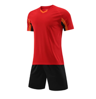 Maillot de football pour hommes en gros, manches courtes, respirant, séchage rapide, polyester/nylon 160g, toutes saisons