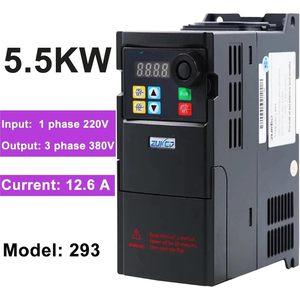 Variateur de fréquence ZUKED VFD 220V à 380V 0,75KW monophasé à commande vectorielle pour moteur - Product Image 2