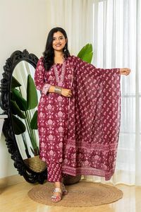 Pantalón Kurtis de 3 piezas más vendido, Dupatta, algodón pesado con trabajo hecho a mano, pantalones Kurtis paquistaníes para venta de exportación - Product Image 2