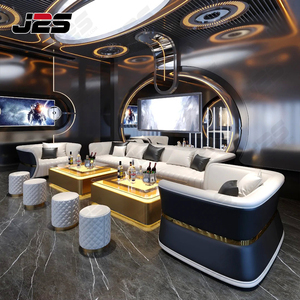 Ensemble de canapés modernes lumineux à LED pour discothèque et salon avec couleurs personnalisables et cadre en acier inoxydable pour les bars et les espaces KTV - Product Image 2