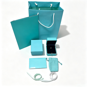 Factory Direct Famous <b>Blue</b> Brand Jewelry Boxes For Women , Luxury <b>Gift</b> Packaging Necklace Pendant <b>Box</b> Full Set With Accessories - Product Image 2