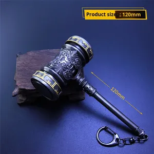 120mm Soul Land Hao Tian marteau entièrement en métal avec porte-clés <span class=keywords><strong>d</strong></span>écor de bureau à collectionner Anime périphérique, garçon cadeau porte-clés ornement - Product Image 6