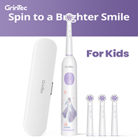 Brosse à dents électrique rotative douce et portable pour enfants, design mignon avec tête remplaçable, brosse à dents pour enfants imperméable, vente chaude