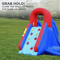 Toboggan aquatique gonflable en PVC avec mur d'escalade et petit bassin pour enfants, parc aquatique extérieur