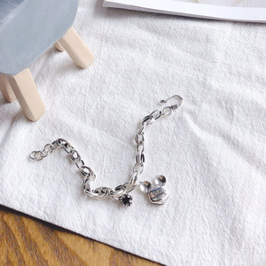 Bracelet à breloques en argent sterling S925 avec pendentif en zircon, tête de Mickey Mouse, bijoux unisexes à porter tous les jours - Product Image 4