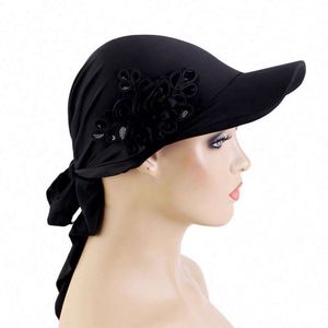 Wholesale Beauty Design Muslim Women Headscarf <b>Accessories</b> Solid Colors Hijab Headwraps Polyester Spandex All Seasons Custom - Product Image 3