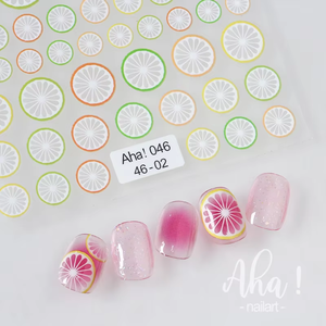Aha Cherry Lemon Fruit DIY Nail Decal Nail Art Sticker Decoración Animal <span class=keywords><strong>de</strong></span> dibujos animados Diseño 3D Adhesivo Manicura Slider Nails Decor - Product Image 3