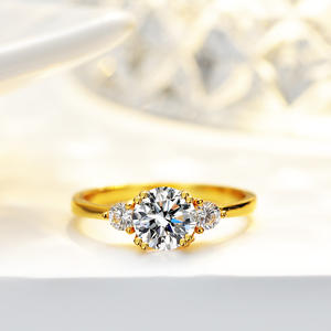 Anel Moissanite Diamante Anel Feminino Um Carat Três Anéis De Prata Esterlina Pedra Jóias Mulheres Noivado Diamante Promessa - Product Image 4