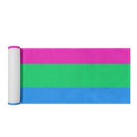 Chemin de table personnalisé imprimé polysexuel, série arc-en-ciel gay, ornement de table en polyester pour les rassemblements festifs et les dîners à la maison