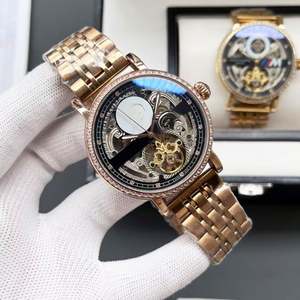 Reloj de Hombre de Alta Gama, Original, de Primera Calidad, Movimiento Mecánico Totalmente Automático, Simple, con Correa de Acero Inoxidable y Aleación, Pateks - Product Image 1