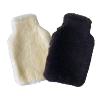 Housse de bouteille d'eau chaude en peau de mouton personnalisée, en peau de mouton bouclée, en laine d'agneau, en fourrure de mouton d'Australie