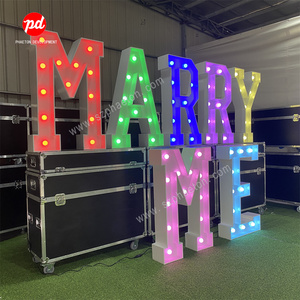 Letras Decorativas LED RGB Profesionales para Fiestas, Arco de Acero para Bodas con la Palabra LOVE, Decoraciones Elegantes para Escenarios de Boda - Product Image 3