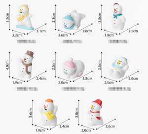ชุดทำสโนว์โกลบ DIY รูปตุ๊กตาหิมะ ของตกแต่งฉากวินเทอร์วันเดอร์แลนด์คริสต์มาส ของตกแต่งเรซิ่นขนาดเล็ก ของตกแต่งวันหยุดคริสต์มาส ของขวัญ DIY - Product Image 2
