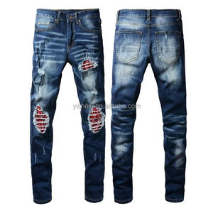 Diseñador Ripped Jeans Denim Distressed Jans Skinny Pantalon Jaens Slim Fit Demin Jens Pantalones para hombres - Product Image 3