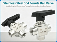 Vanne à bille en acier inoxydable 6000 PSI à 3 voies, vanne à filetage interne NPT 3/4 avec kits de réparation d'étanchéité pour distributeur de GNC