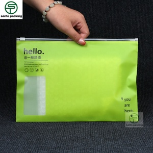 Customized Plastic Self <b>Sealing</b> Bodysuits Packaging <b>Bag</b> Zipper Green Frosted Ziplock <b>Bag</b> for Sleepwear Packaging - Product Image 1