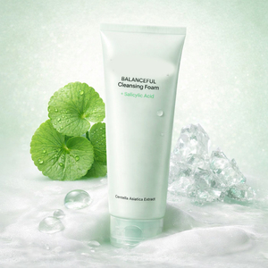 Espuma Limpiadora Facial Calmante con Centella Asiática, Refina los Poros, con BHA, PHA, LHA, Lavado Facial Diario No Resecante para Piel con Acné y Grasa - Product Image 1