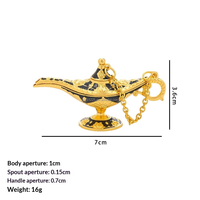 Lampe Magique Métallique de Luxe, Figurine Décorative, Artisanat Moderne, Lampe à Huile, Ornement pour Étagère, Souvenir, Cadeau, Collection