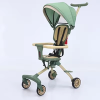Poussette de bébé magique pliable légère 3 en 1 Conception en PU Caractéristique d'éclairage de voiture multifonction pour les poussettes de bébé de 3 ans