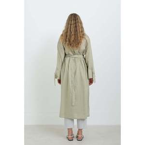 เสื้อทูนิคผู้หญิงลายทางมีเข็มขัด-10701TUN - สีเขียวอัลมอนด์ - Product Image 3