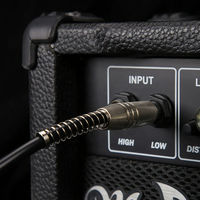 Kabel Gitar Kulit PU Berkualitas Tinggi 3M/5M/10M Menerima Pesanan OEM Kabel Instrumen Elektronik Kabel Audio