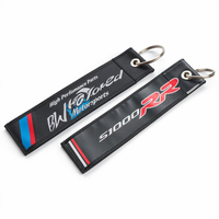 Fabricant en gros logo de marque brodé personnalisé porte-clés lanière de moto Anime porte-clés avec fermoir mousqueton
