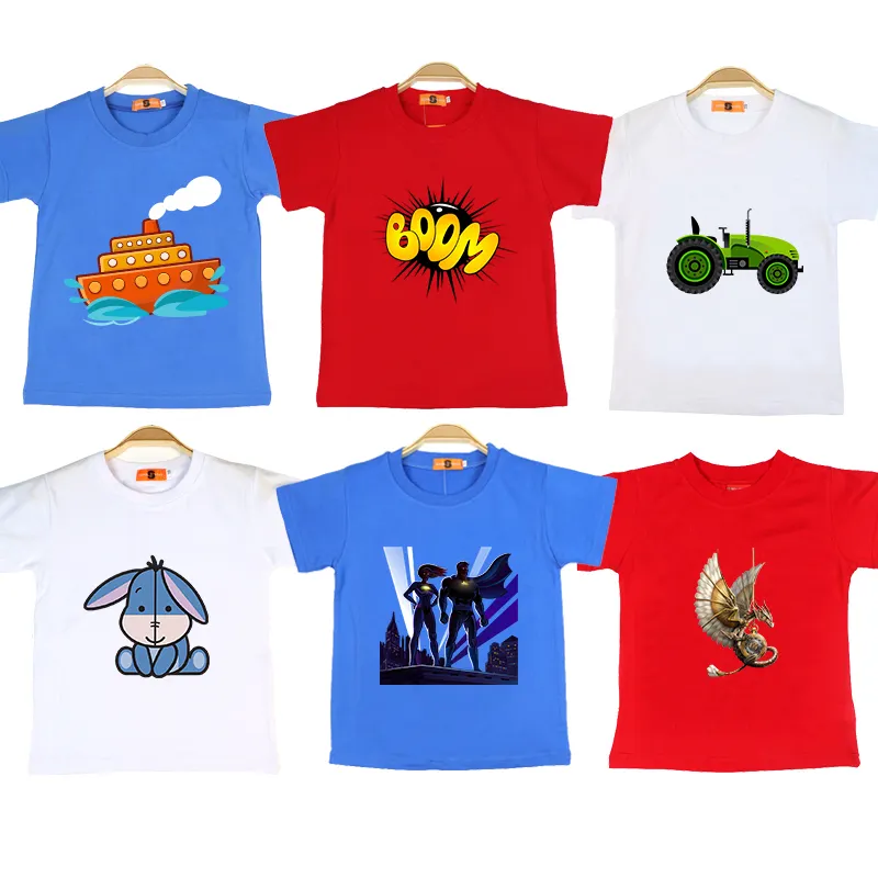 100% cotton fabric boys t-shirt clothing kids tee shirts Cartoon t shirt for boys children t shirts custom printing