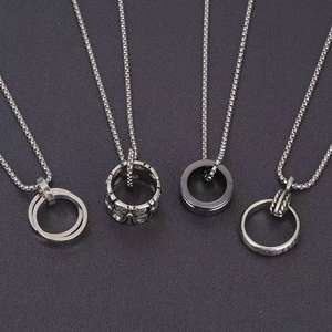 Collar Largo de Acero de Titanio para Hombre al Por Mayor Estilo Hip Hop con Diseño de Cruz Joyería de Moda para Celebridades de Internet para Temas de Arte con Logotipo - Product Image 5