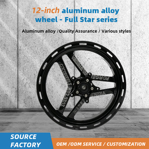 En stock, moyeu de roue en alliage d'aluminium AFTFA à motif étoile de 12 pouces, pièce de rechange pour moto, <span class=keywords><strong>jante</strong></span> de vélo électrique - Product Image 1