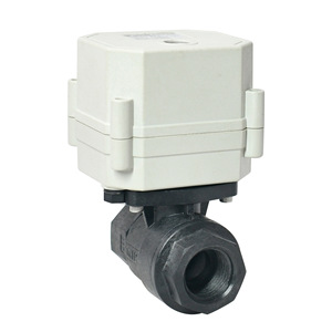 Vanne à boisseau sphérique électrique HUXEAO DN20, corps fileté en PPE, boule en plastique 1,0 MPa pour tuyau de 20 mm - Product Image 4