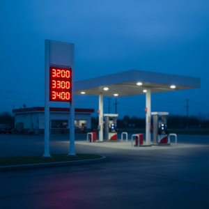 ป้ายไฟ LED/ป้ายแสดงราคา LED สำหรับปั๊มน้ำมัน - Product Image 1