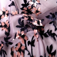Tissu en velours tissé de haute qualité avec imprimé de petites fleurs, couleur unie, 20% Nylon80 % rayonne, pour robe
